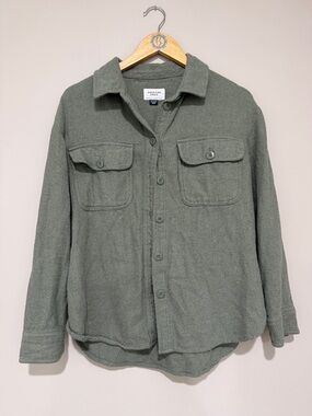 American Eagle Outfitters Olive Green Lightweight Shirt Jacket